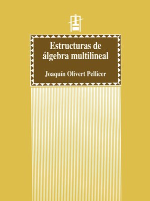 cover image of Estructuras de álgebra multilineal